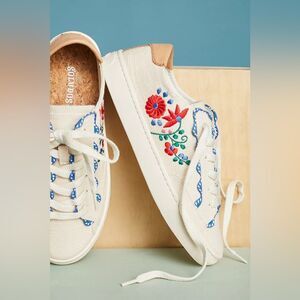 Soludos Ibiza Embroidered Sneakers size 8 boho coastal preppy cottagecore